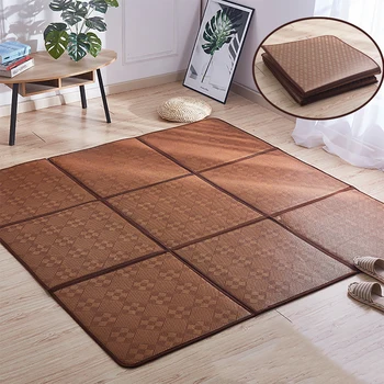 1,2cm storio sulankstomas japoniško stiliaus kilimėlis Vasaros rotango kilimas miegamasis padengtas vasarišku drėgnu Tatami kilimėliu Kid žaidimų grindų kilimėlis