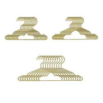 10 pakabų rinkinys Neslidus metalas Augintiniai Mažyliai Drabužiai Pakaba Auksinis Lengvas naudojimas Išskirtinis dizainas ir elegantiška išvaizda