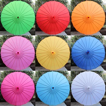 10 vnt Kiniško spalvoto audinio skėtis, balti rožiniai skėčiai, Kinijos tradicinės šokių spalvos skėčiai, japoniško šilko rekvizitai