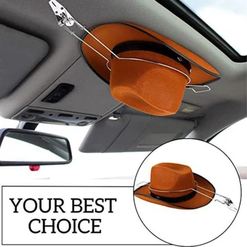 1Pc Pin Car Mounted Cowboy Hat Holder Multi-Functional Car Storage Hat Rack Hook Car Accessory