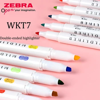 1vnt Japonijos zebro dvigubo galo highlighteris WKT7 žymeklio potėpiai sutelkia dėmesį į rankinę sąskaitą Pastelinės spalvos studentų meno raštinės reikmenys
