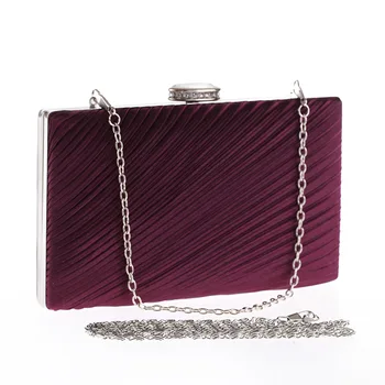 2018 Naujas violetinis moteriškas krepšys Poliesterio rankinė per petį Vestuvinis vakarinis krepšys Sankaba Mados vakarėlis Piniginė Makiažo krepšys XST212
