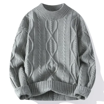 2023 Ruduo/Žiema Naujasis Europos ir Amerikos vyrų mados megztinis Madingas didelio dydžio laisvalaikio dugnas