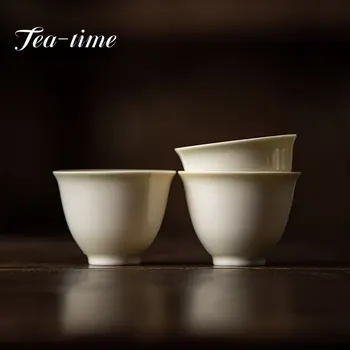 2vnt/Komplektas Išskirtiniai žalios pilkos glazūros arbatos puodeliai Rankų darbo keramikos meistrų puodeliai Arbatos virimo aparatas Menas Namų ūkis Kung Fu Asmeninio puodelio dovana 80ML