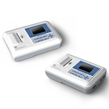 3 kanalai Aukštos kokybės skaitmeninis belaidis USB elektrokardiografas EKG mašina su spausdintuvu ir popieriumi