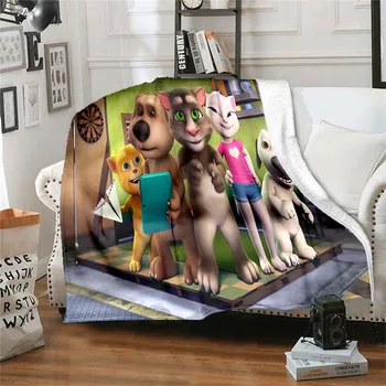 3D animacinis filmas Kačių animacija Žaidimo raštas atspausdintas minkšta ir patogi vaikiška antklodė vėsinanti antklodė plona antklodė