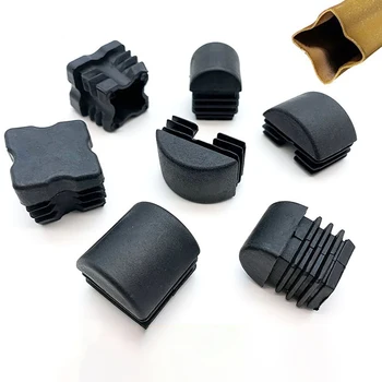 4vnt kvadratinių plastikinių pėdų pagalvėlių skylės kištukas 13 * 25 mm -60 * 60 mm neslystantys apsauginiai tarpiklių dangteliai vamzdžių kėdžių baldams