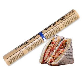 5m/roll Vaškinis popierius Maistinis popierius Riebalų popierius Maisto pakuotės Vyniojamasis popierius duonai Sumuštinis Mėsainių bulvytės Aliejinio popieriaus kepimo įrankiai