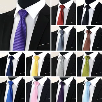 8cm Vyriški dryžuoti mados kaklaraiščiai Vestuvinis kostiumas Verslo vakarėlis Klasikinis laisvalaikio kaklaraištis Oficialus verslas Britų vestuvės Dark Stripe kaklaraištis