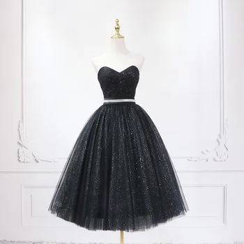 Ashely Alsa Black Short Cocktail Dresses Sweetheart Ruched Beaded Ball Gown Sexy Mini Graudation Homecoming Dress Clubwear chalatai