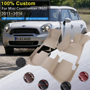 Automobiliniai grindų kilimėliai Mini Countryman R60 2011~2016 Patvarūs kilimai Prabangūs odiniai kilimėliai Kilimėliai Pagalvėlės Interjero dalys Automobilių aksesuarai 2015