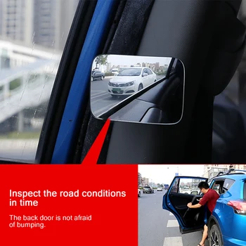 automobilis maži apvalūs veidrodžiai akloji zona galinio vaizdo veidrodis pagalbinis atbulinės eigos stovėjimo aikštelės išgaubtas veidrodis 360 laipsnių reguliuojamas