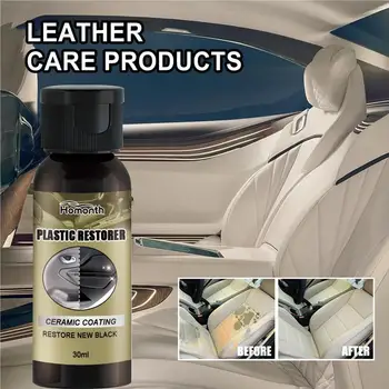 Automobilių atnaujinimo agentas Automobilių salono detalės Plastikinės odos restauratorius Greitas paltas automobiliui 30ml Automobilio atnaujinimo valymo priemonė