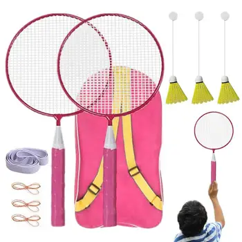 badmintono treneris Badmintono treneris Atšokęs kamuolys su virvele savarankiškai praktikuoti Badmintono raketės vaikams Pratybų treniruotės