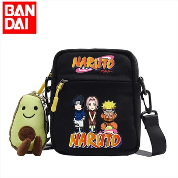 Bandai Anime Naruto kuprinė vieno peties drobės krepšys Naujas mielas kvadratinis krepšys Vaikų kuprinė Mokyklinis krepšys Berniukai ir mergaitės