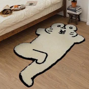 Cartoon Creative Rabbit Bedroom Bed-Carpet Home Soft Imitation Cashmere Carpet Absorbent Non-slip Living Room Carpet POD