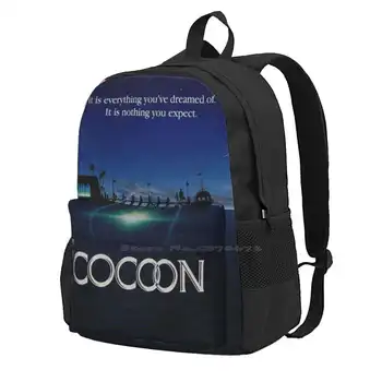 Cocoon Women Men Teens Laptop Travel School Bags 80S Cult American Movie Cinema Filmart Ufo Pool Old Vintage Classic Sea Ocean
