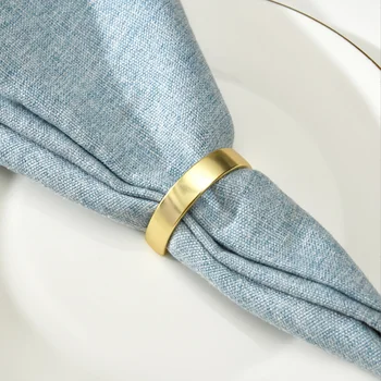 D formos servetėlių žiedai Ekologiškas metalinis auksas Šiuolaikinės sagtys Servieto laikiklis vestuvių vakarėliui Restoranas Namų stalo dekoravimas