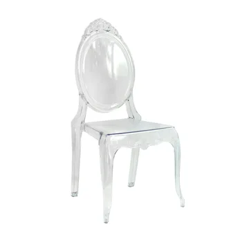 Dervos kėdė, skaidrios plastmasinio akrilo valgomojo vestuvės, krištolo princesė