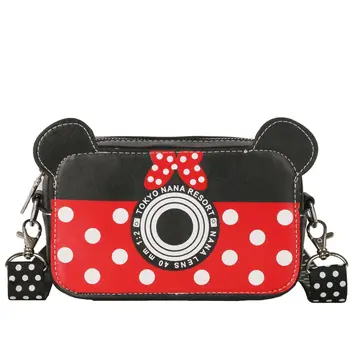 Disney princesė Minnie pu fotoaparato krepšys pečių dirželis įstrižainės krepšys mergina pečių pasiuntinio krepšys mergina Mikio pelės rankinė