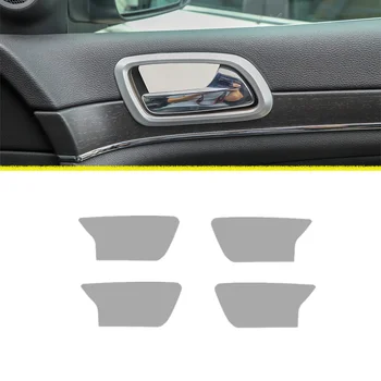 Durų vidinės rankenos dubens apdailos dangtelio lipdukas Automobilio salono aksesuaras Metalinis chromas Jeep Grand Cherokee 2011-2020