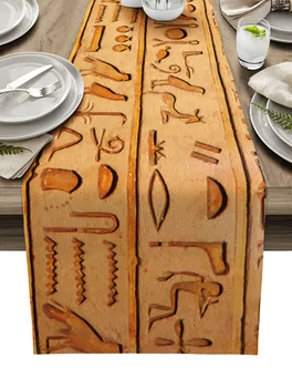 Egipto kultūra Stalo bėgikas Moderni virtuvė Valgomasis Dekoravimo stalas Bėgikas Vestuvių šventė Dekoras Stalo audinys