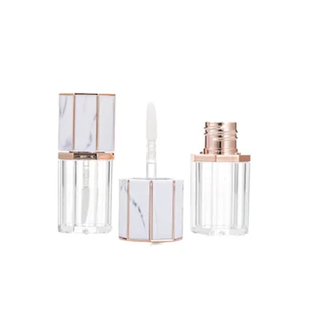 Eight Sides Clear Lip Gloss Tube With Wand Plastic Lip 5ml 30Pcs Glaze Refillable Bottle Empty Cosmetic Packaging Container