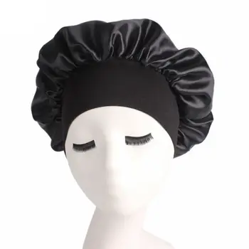 Elastic Band Satin Bonnet Plaukų formavimo kepurė Dušas Reguliuojamas galvos apdangalas Plaukų priežiūra Moterys Šilkinė naktinė miego kepurė Galvos apdangalas chemo