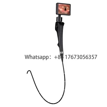 ENT medicininio vaizdo laringoskopo endoskopija su 3.9mm objektyvu, 1.2mm kanalu, 2 krypčių, 3.5'' LCD