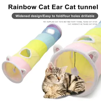 Erdvę taupantis katės tunelis Sustiprintas katės tunelis Sulankstomas katės tunelis Žaislų erdvė Atsparus įbrėžimams Nešiojamas katėms