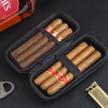 EVA cigarų dėklo krepšelio dėžutė Laikyti 6vnt cigarų krepšio dėklo dėžutė konteineris lauko kelionių rūkymas cigarų pjaustytuvas žiebtuvėlio įrankių laikymo dėžutė