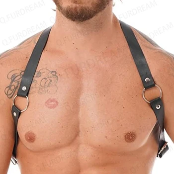 Fashion Faux Leather Chest Harness Sexy Men Adjustable Body Lingerie Bondage Gay Suit Rave Party Fetish Harness Belt Straps