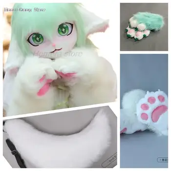 Furry kostiumas Cosplay kostiumas Cosplay Kostiumas Cosplay Animal Heads Fursuit Head Kig Fursuit Fursuits Фурри Костюм Base Gloves Tail Shoes