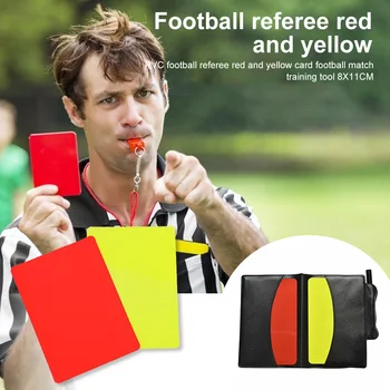 Futbolo teisėjo kortelė Popierinių rezultatų lapų įrašymas Raudona kortelė Geltona kortelė su pieštuku Futbolo teisėjų knyga Futbolo priedai