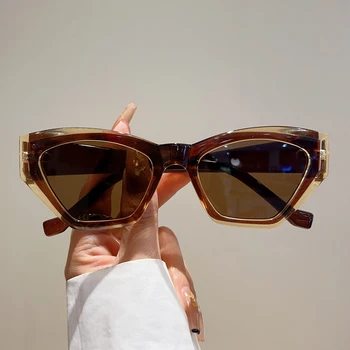 GM LUMIAS Fashion Women akiniai nuo saulės Naujiena vintažinių saldainių spalvos katės akių atspalviai Akiniai Ins Madingas prekės ženklo dizainas UV400 akiniai nuo saulės