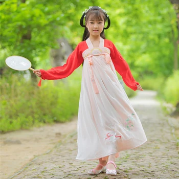 H2527 Vaikų Cosplay kostiumas Studentų pasirodymas Drabužiai Mergaitė Hanfu Dėvėti kinų senovės Tango fėja Helovino princesės suknelės