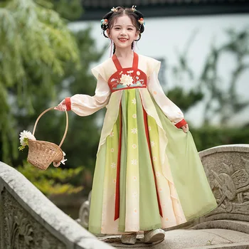 Hanfu suknelė Vaikai Senovės kinų tradicinė Hanfu apranga Mergaitė Karnavalo kostiumas Vaikai Hanfu Šokis Spektaklis Suknelė Cosplay
