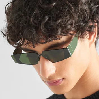 Imwete 2023 Veidrodiniai berėmiai akiniai nuo saulės Moterys Y2K Nauji retro akiniai nuo saulės Vyrų asmenybė INS Populiarūs mados akiniai UV400