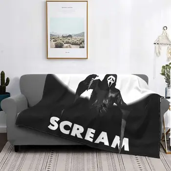 Itin minkšta vilna Scream 2 mesti antklodę šilta flanelė siaubo filmas Vaiduoklių antklodės patalynei Namų sofos antklodė