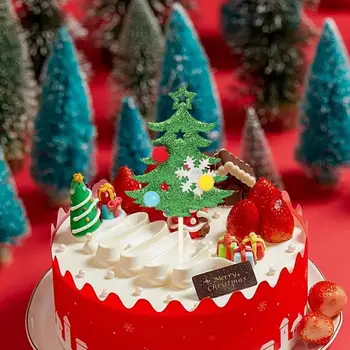 Kalėdinis vakarėlis tiekia energingus kalėdinių pyragų antpilus 20vnt maistinės daugkartinio naudojimo dekoracijos kompaktiškiems kalėdiniams pyragams Kalėdos