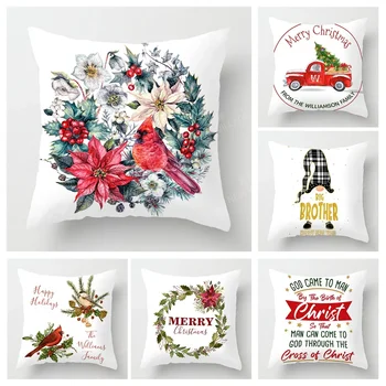 Kalėdinės serijos pagalvių užvalkalai, sofos, pagalvėlės, užvalkalai, namų dekoras gali būti pritaikytas švenčių šventėms: 40x40, 50x50, 60x60, 35x35