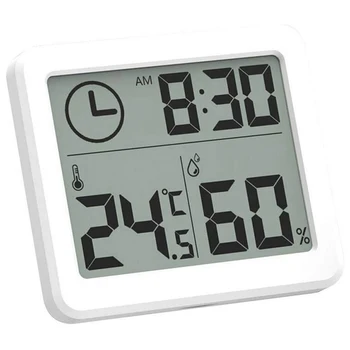 kambario termometras, drėgmės matuoklis, temperatūra ir higrometras su LCD ekrano monitoriumi Temperatūra ir drėgmė