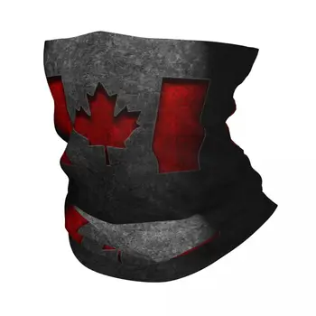 Kanados vėliava Bandana kaklas šiltesnis Vyrai Moterys Žiemos žygiai Slidinėjimo šalikas Gaiter tekstūruotas Kanados vėliavos veido viršelis