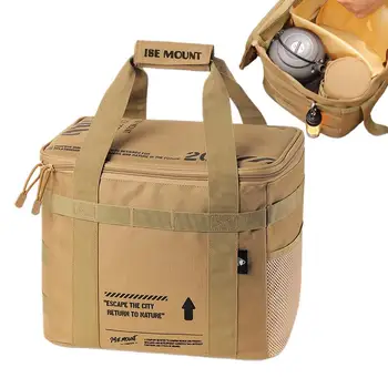 Kempingo rezervuaro laikymo krepšys 20L stovyklos viryklė nešiojamas nešiojimo dangtelis Didelės talpos apsauginė daugiafunkcinė kempingo talpyklos saugykla