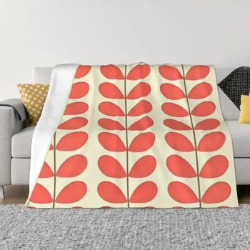 Kiely garų raudonos abstrakčios antklodės Kvėpuojančios flanelinės vasaros Orla geometrinės vidurio amžiaus vidurio antklodės sofos automobilio miegamajam