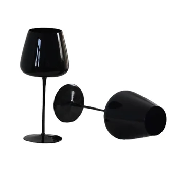 Kolekcijos lygis 500-650ml Juodosios magijos grakšti figūrinė taurė Šiek tiek prabangus krištolo Bordo Burgundijos taurės meno dovanų vyno rinkinys