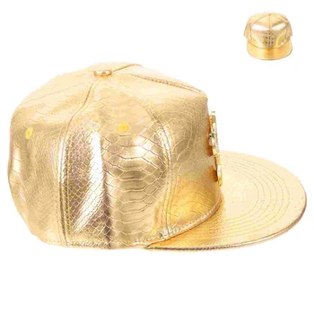 Krokodilo rašto skrybėlės aukso dolerio ženklas Hip-hop Flat Brim Sun Beisbolo kepuraitės moterims OK