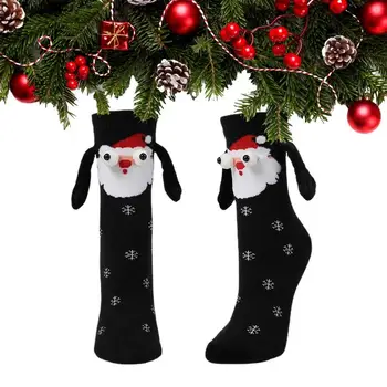 Magnetinės kojinės, laikančios rankas Draugystė ranka rankoje Kojinės 3D lėlių kojinės Juokingos kalėdinės kojinės Magnetinės rankos laikymo kojinės
