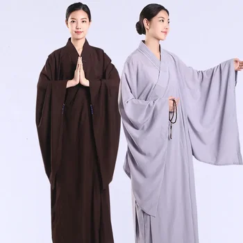 Meditacija Zen Šaolin Hanfu Kinų tradiciniai drabužiai vienuolių kostiumams Budistų drabužiai Vienuolio chalatas Taoizmas Tibeto drabužiai