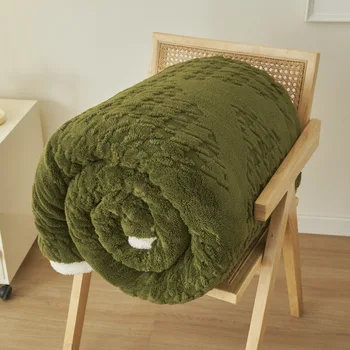 Mesti antklodę Pledas Dygsnis Vienspalvės iškylų antklodės lovoms Mikropluošto flanelinio audinio storio antklodė ant lovos